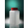 FLACON CARRE LO ASEPTIQUE HDPE 1L CAPE A VIS JOINTE ROUGE X85