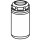 BOUTEILLE PP FOND PLAT, COUVERCLE A VIS, 750ML, 97X152MM
