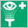 PICTOGRAMME DOUCHE OCULAIRE EN PP RIGIDE D.100X100MM