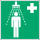 PICTOGRAMME DOUCHE D'URGENCE EN PP RIGIDE D.100X100MM