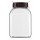 FLACONS CARRES EN PVC TRANSPARENT COL LARGE FILETE - 500ML