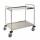 CHARIOT INOX 900X600X940MM AVEC 2 PLATEAUX ET ROULETTES