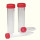 TUBE D'ECHANTILLONAGE EN PP GRADUE BOUCHON ROUGE - X500