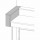 RETOUR DOSSERET/TABLETTE L=750 PROF=300 MM STRATIFIE