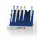 PORTOIR DE PAILLASSE BLEU POUR 6 MICROPIPETTES