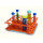 PORTOIR EN PP ORANGE POUR 30 TUBES 15ML OU 20 TUBES 50ML