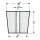 BOUCHON CONIQUE CAOUTCHOUC GRIS 1 TROU DIAM.5MM D.23X29X30MM
