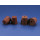 BOUCHON CONIQUE CAOUTCHOUC ROUGE 1 TROU D. 48 X 37 X 50 MM - PACK X5