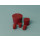 BOUCHON CONIQUE CAOUTCHOUC ROUGE 1 TROU D. 48 X 53,5 X 33,5 MM