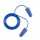 BOUCHON D'OREILLES DETECTABLE JETABLE BLEU/BLEU CORDON BLEU -X150