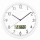 HORLOGE DIAM.300MM - ABS BLANC/ VERRE LCD T°C/H%