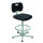 SIEGE POLYURETHANE NOIR, ACIER INOX PATINS, REPOSE PIEDS