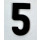 ETIQUETTES DE CASEINE CHIFFRES NOIRS NUMERO 5, PAR  10 X 100