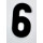 ETIQUETTES DE CASEINE CHIFFRES NOIRS NUMERO 6, PAR  10 X 100