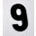 ETIQUETTE DE CASEINE CHIFFRES NOIRS NUMERO 9, 10 PAR X 100