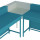 ANGLE AVEC DOSSERET L=750 MM PROF=750 MM GLACE EMAILLEE