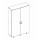 ARMOIRE STANDARD 4 NIVEAUX L=1200 P=416 H=2000 MM