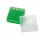 BOITE EN PP VERT POUR 81 MICROTUBES 1,5-1,8-2ML + COUV.