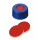 BOUCHON A VIS PP BLEU 1 TROU DN9 PTFE/SILICONE/PTFE - X100
