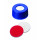 BOUCHON A VIS PP BLEU 1 TROU DN9 SILICONE/PTFE FENDU Y X100