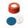 BOUCHON A VIS PP ROUGE 1 TROU DN9 SEPT.SILIC/PTFE FENDU X100