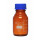 FLACON VERRE BRUN GL45 + BOUCH /BAGUE PP BLEU 100ML X10
