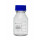 FLACON VERRE CLAIR GL45 +BOUCH /BAGUE PP BLEU 250ML X10