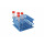 PORTOIR POUR 6X12 TUBES DE 15 ML EN NYLON BLEU 248X127X70MM