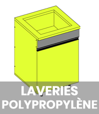 Paillasse de laboratoire Laverie polypropylène