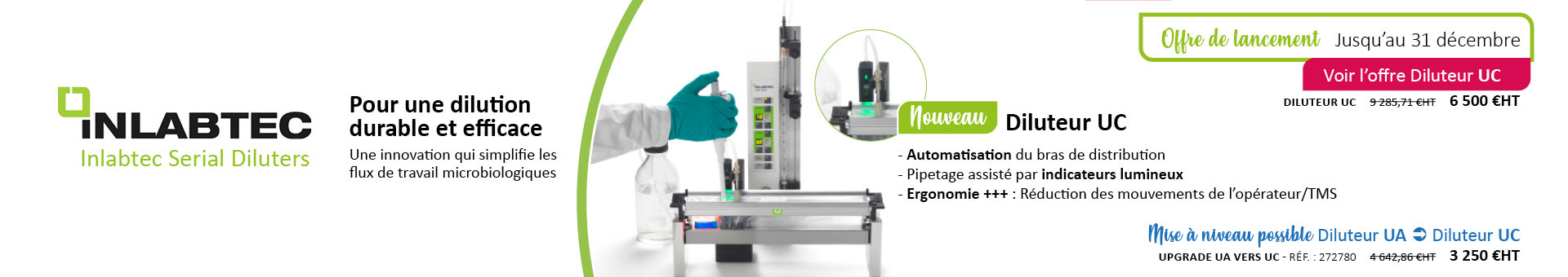 Offre de lancement Diluteur Inlabtec UC