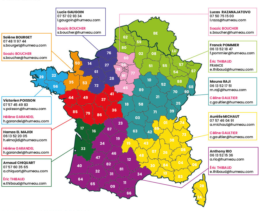 Carte de France HUMEAU