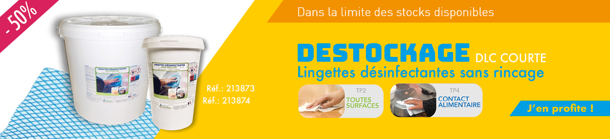 Destokage lingettes désinfectantes