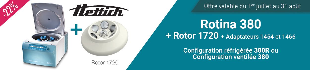 centrifugeuse Hettich Rotina 380 Rotor adaptateurs
