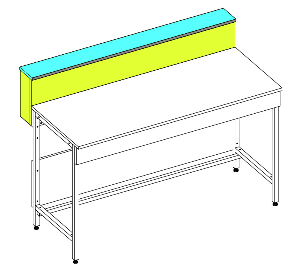 [252886] TABLETTE MURALE LONG.1200MM LARG.150MM