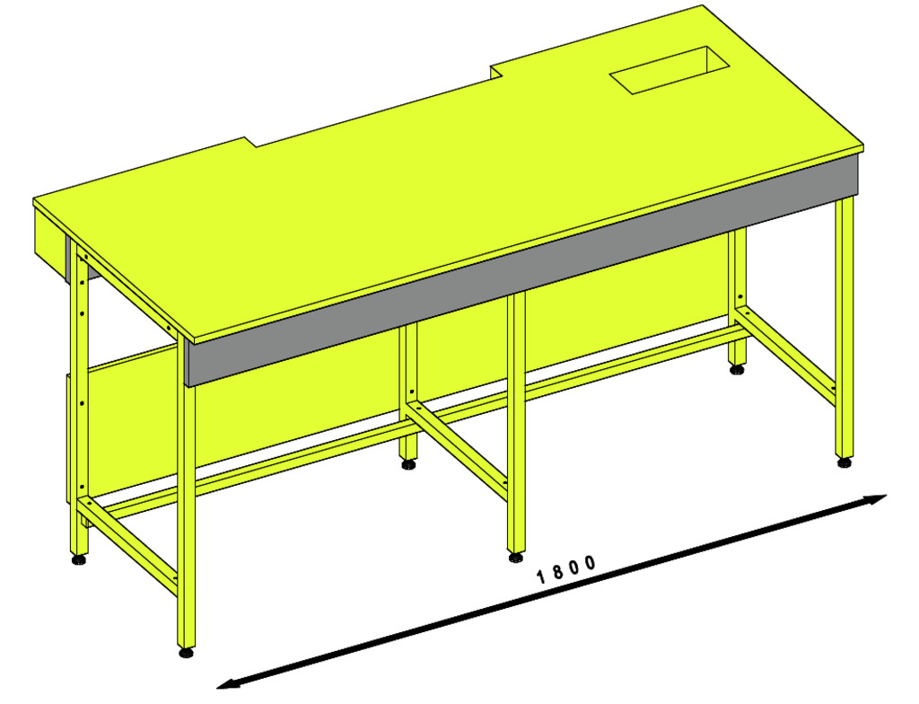 PAILLASSE A REBORD SOUS SORBO -NE L=1800 MM GLACE EMAILLEE
