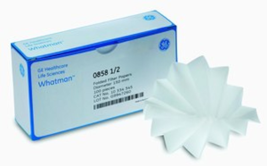 GRADE 2V PLEATED QUALITATIVE FILTER PAPERS, DIAMETER 500MM - PACK OF 100